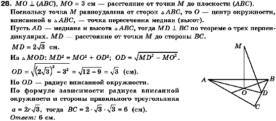 Геометрия 10 класс. Академический уровень (для русских школ) Билянина О.Я., Билянин Г.И., Швець В.О. Страница 28