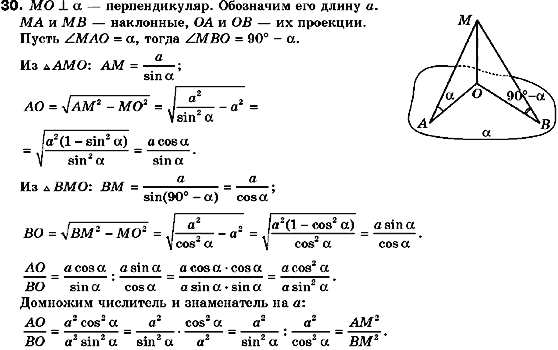 Геометрия 10 класс. Академический уровень (для русских школ) Билянина О.Я., Билянин Г.И., Швець В.О. Страница 30