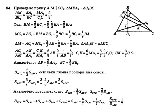 Геометрія 10 клас Бевз Г.П., Бевз В.Г., Владімірова Н.Г., Владіміров В.М. Задание 94