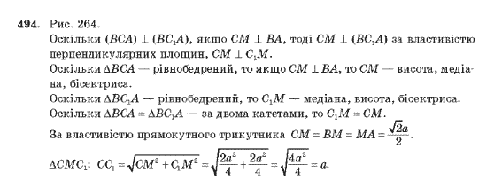 Геометрія 10 клас Бурда М.І., Тарасенкова Н.А. Задание 494