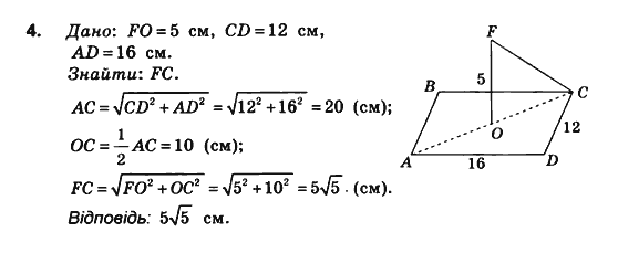 Геометрія 10 клас. Збірник задач і контрольних робіт з геометрії Мерзляк А.Г., Полонський В.Б., Рабінович Ю.М., Якір М.С. Вариант 4