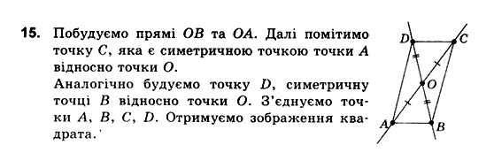 Геометрія 10 клас. Збірник задач і контрольних робіт з геометрії Мерзляк А.Г., Полонський В.Б., Рабінович Ю.М., Якір М.С. Вариант 15