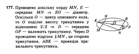 Геометрія 10 клас. Збірник задач і контрольних робіт з геометрії Мерзляк А.Г., Полонський В.Б., Рабінович Ю.М., Якір М.С. Вариант 177