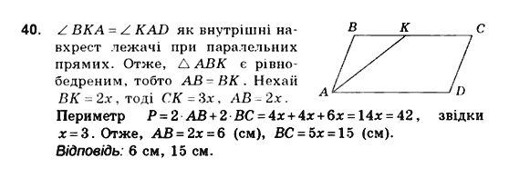 Геометрія 10 клас. Збірник задач і контрольних робіт з геометрії Мерзляк А.Г., Полонський В.Б., Рабінович Ю.М., Якір М.С. Вариант 40