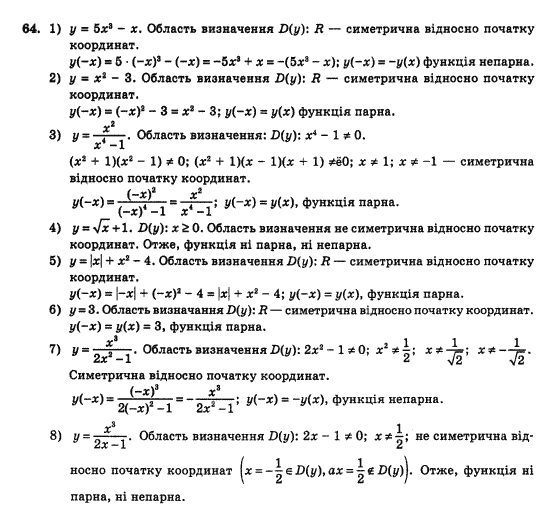 Математика Афанасьєва О.М. Задание 64
