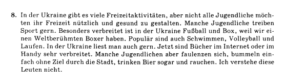 Німецька мова 10 клас Н.П. Басай Задание 8