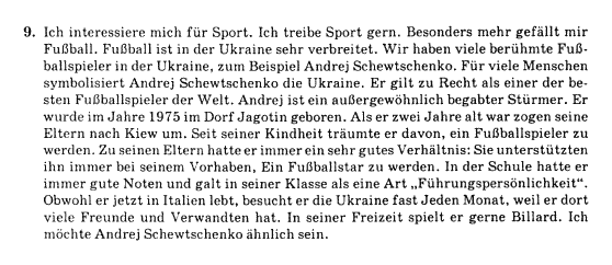 Німецька мова 10 клас Н.П. Басай Задание 9