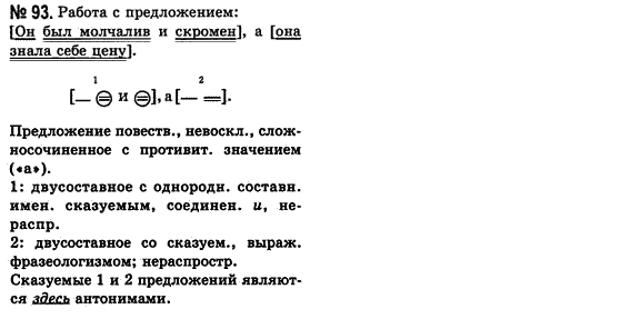 Русский язык (уровень стандарта) Баландина Н.Ф., Дегтярёва К.В. Задание 93