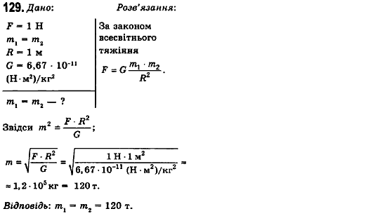 Фізика 10 клас (рівень стандарту) Сиротюк В.Д., Баштовий В.І. Задание 129