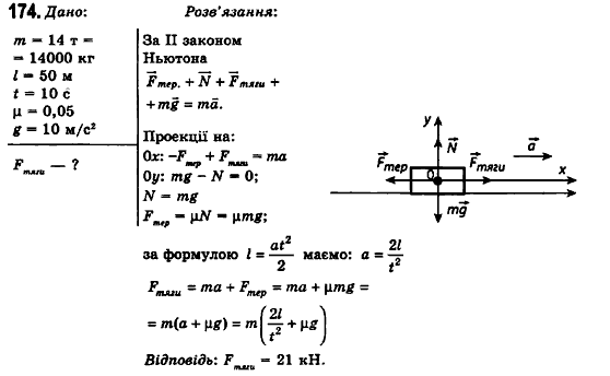 Фізика 10 клас (рівень стандарту) Сиротюк В.Д., Баштовий В.І. Задание 174