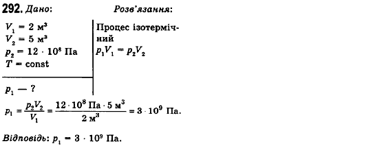 Фізика 10 клас (рівень стандарту) Сиротюк В.Д., Баштовий В.І. Задание 292