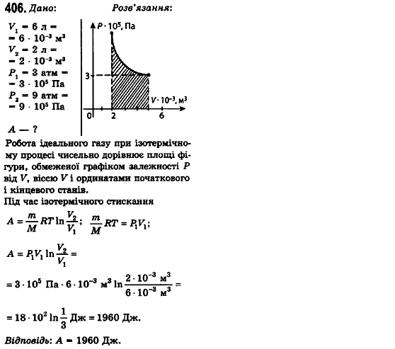 Фізика 10 клас (рівень стандарту) Сиротюк В.Д., Баштовий В.І. Задание 406