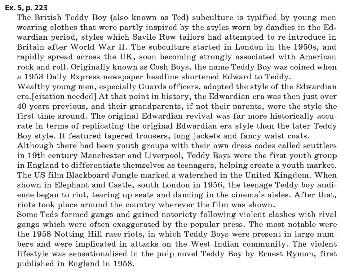 Англiйська мова 11 клас (рівень стандарту) О.Д. Карпюк Задание ex5p223