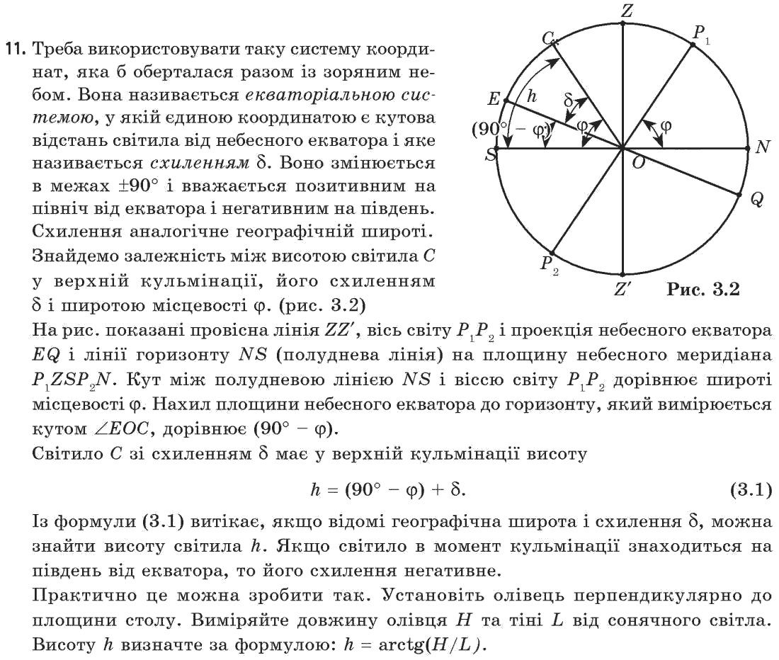Астрономія (р-нь стандарту, академ. р-нь) М.П. Пришляк Задание 11
