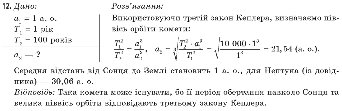 Астрономія (р-нь стандарту, академ. р-нь) М.П. Пришляк Задание 12