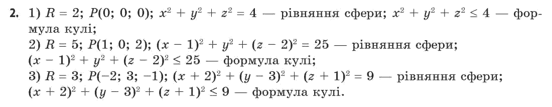 Геометрія 11 клас (академічний, профільний рівні) Апостолова Г.В. Задание 2