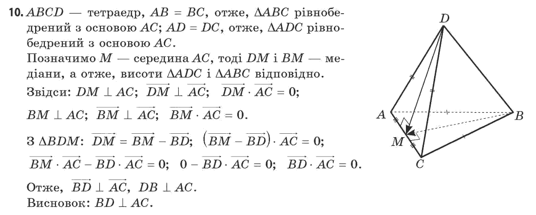 Геометрія 11 клас (академічний, профільний рівні) Апостолова Г.В. Задание 10