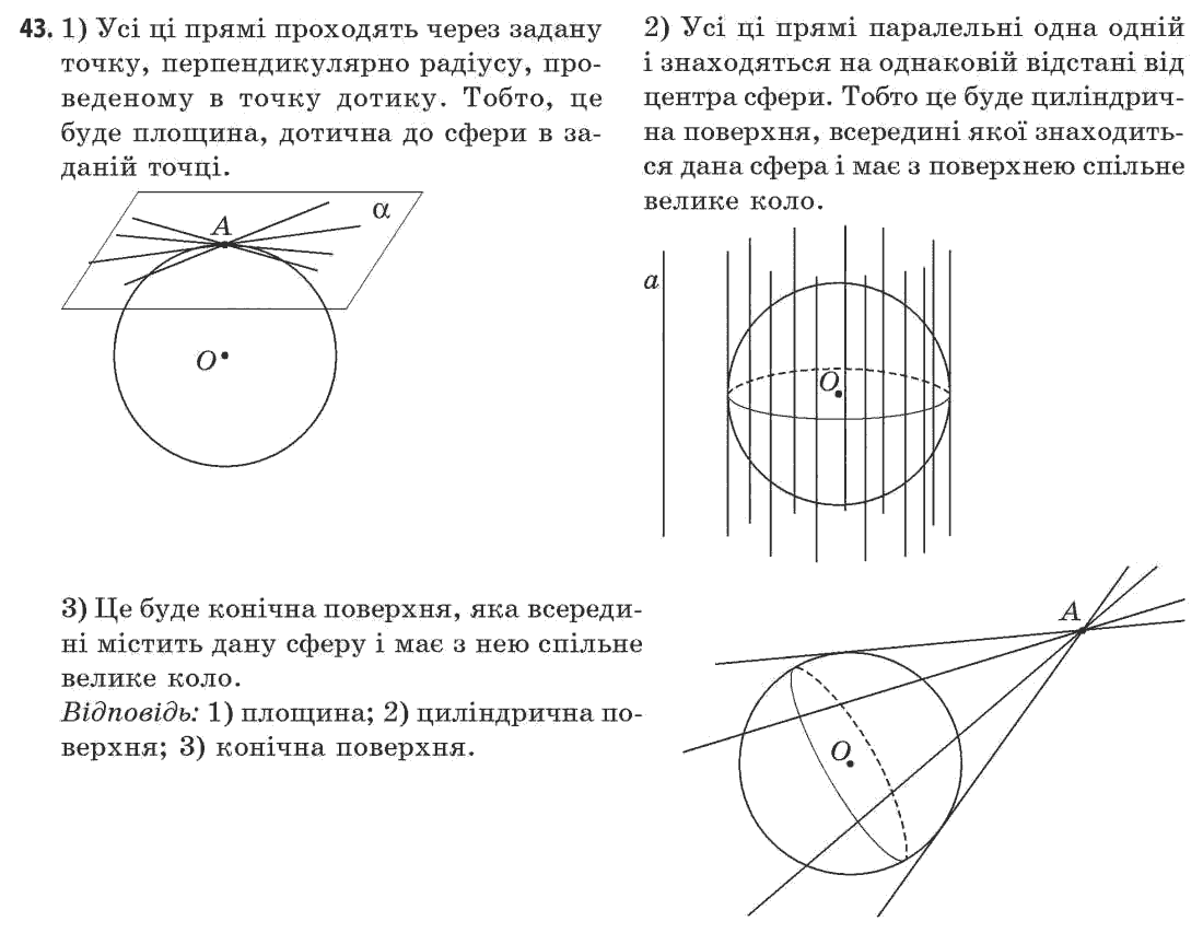 Геометрія 11 клас (академічний, профільний рівні) Апостолова Г.В. Задание 43