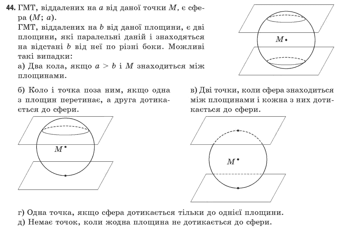 Геометрія 11 клас (академічний, профільний рівні) Апостолова Г.В. Задание 44