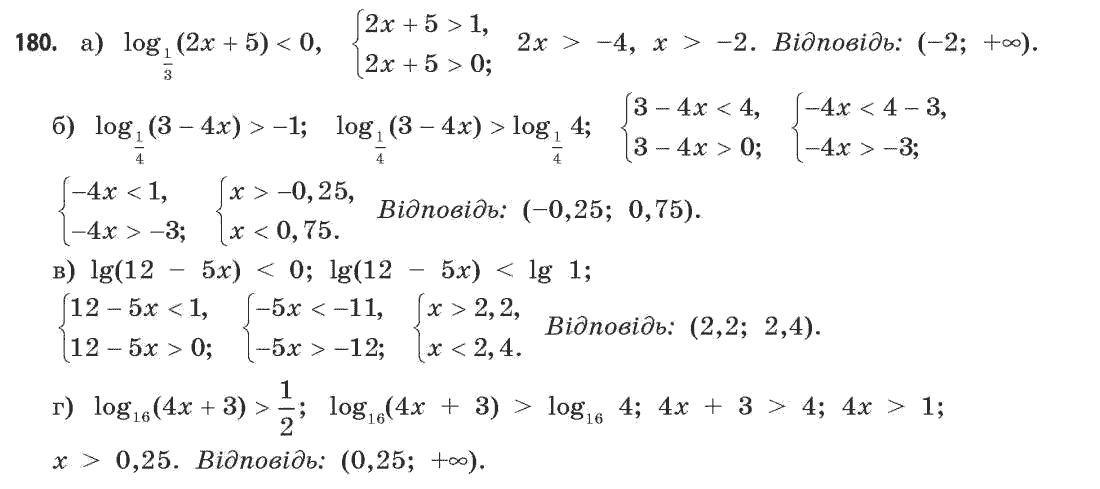 Математика (академічний рівень) Бевз Г.П., Бевз В.Г. Задание 180
