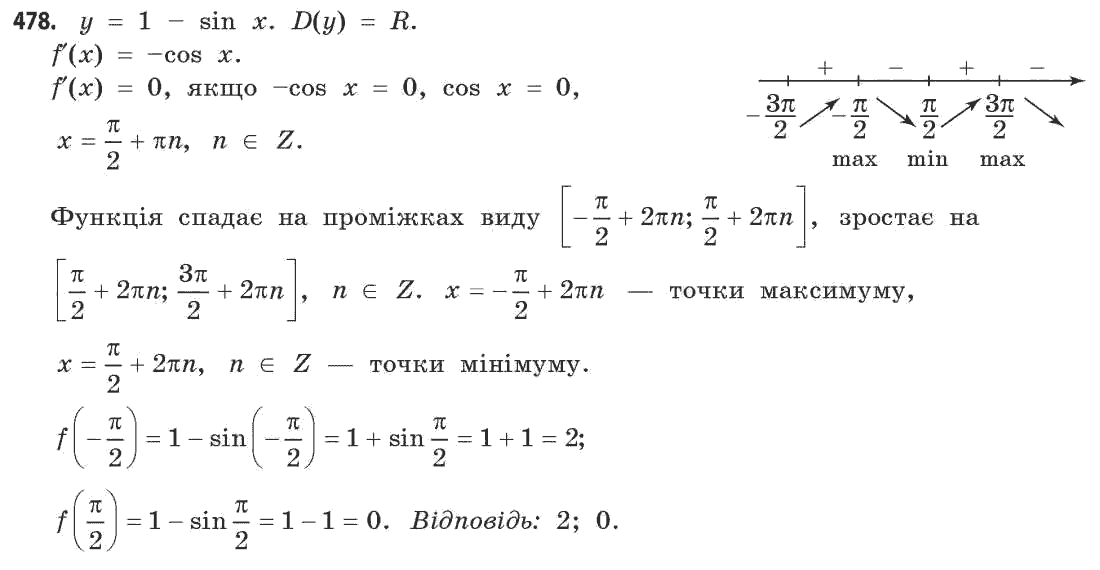 Математика (академічний рівень) Бевз Г.П., Бевз В.Г. Задание 478