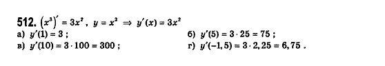 Математика (рівень стандарту) Бевз Г.П., Бевз В.Г., Владімірова Н.Г. Задание 512