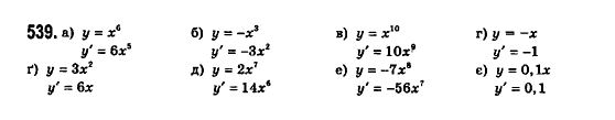 Математика (рівень стандарту) Бевз Г.П., Бевз В.Г., Владімірова Н.Г. Задание 539