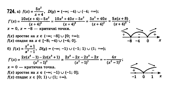 Математика (рівень стандарту) Бевз Г.П., Бевз В.Г., Владімірова Н.Г. Задание 724