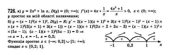 Математика (рівень стандарту) Бевз Г.П., Бевз В.Г., Владімірова Н.Г. Задание 726