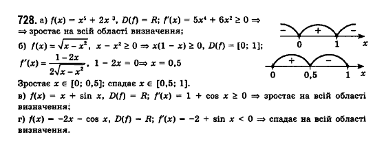 Математика (рівень стандарту) Бевз Г.П., Бевз В.Г., Владімірова Н.Г. Задание 728