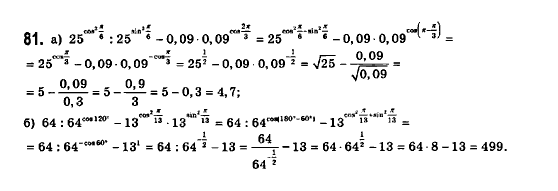 Математика (рівень стандарту) Бевз Г.П., Бевз В.Г., Владімірова Н.Г. Задание 81
