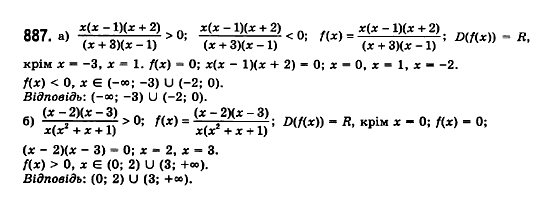 Математика (рівень стандарту) Бевз Г.П., Бевз В.Г., Владімірова Н.Г. Задание 887
