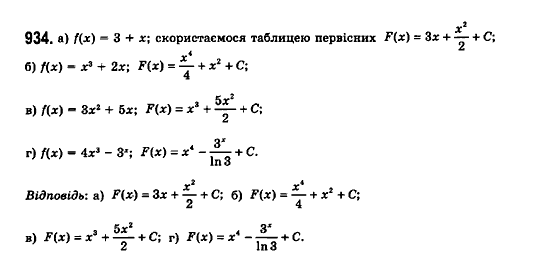 Математика (рівень стандарту) Бевз Г.П., Бевз В.Г., Владімірова Н.Г. Задание 934