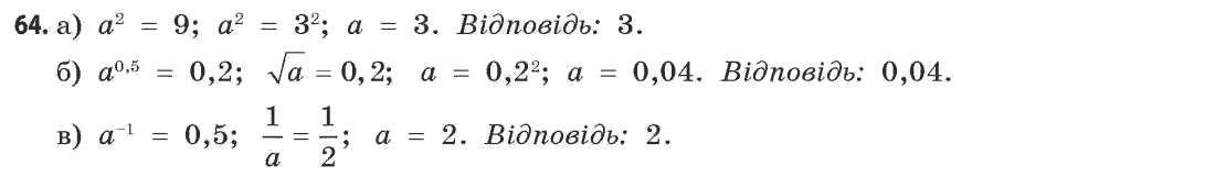 Математика (рівень стандарту) Бевз Г.П., Бевз В.Г. Задание 64