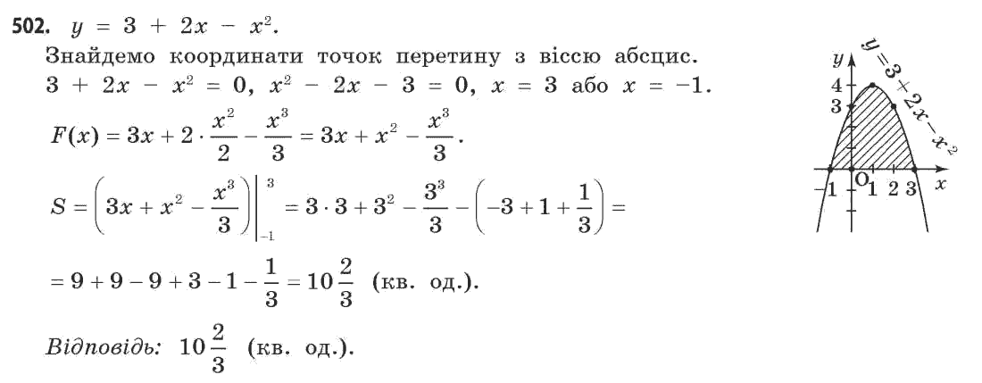 Математика (рівень стандарту) Бевз Г.П., Бевз В.Г. Задание 502