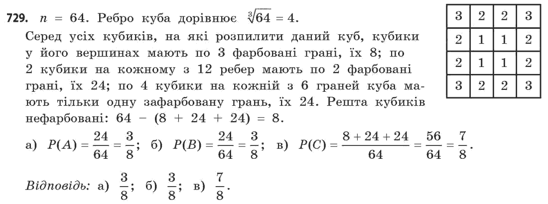 Математика (рівень стандарту) Бевз Г.П., Бевз В.Г. Задание 729