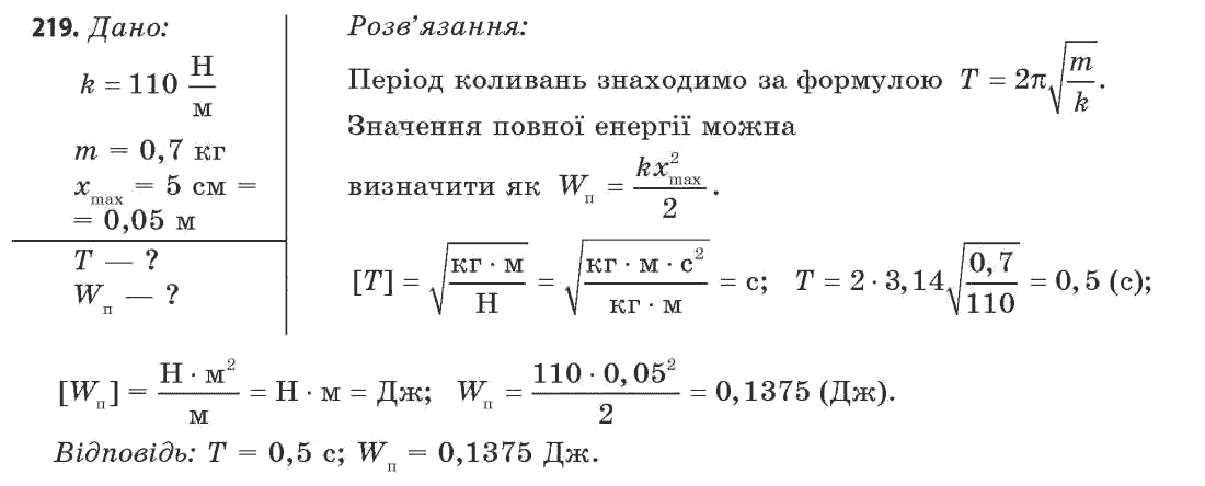 Фізика 11 клас (рівень стандарту) Сиротюк В.Д., Баштовий В.І. Задание 219