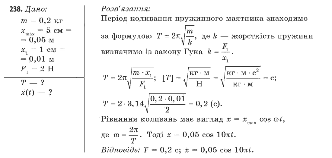 Фізика 11 клас (рівень стандарту) Сиротюк В.Д., Баштовий В.І. Задание 238