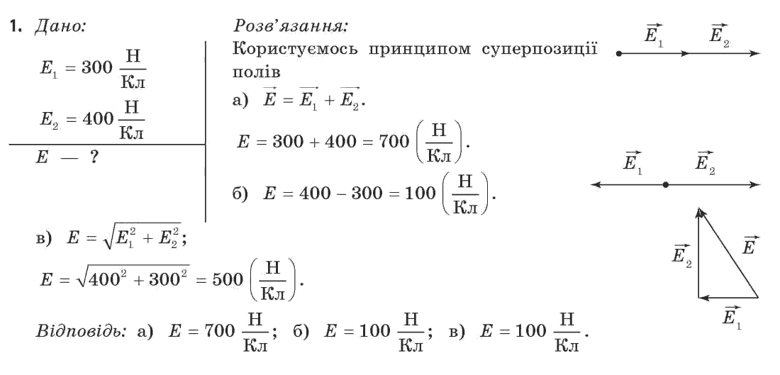 Фізика 11 клас (рівень стандарту) Коршак Є.В., Ляшенко О.І., Савченко В.Ф. Задание 1