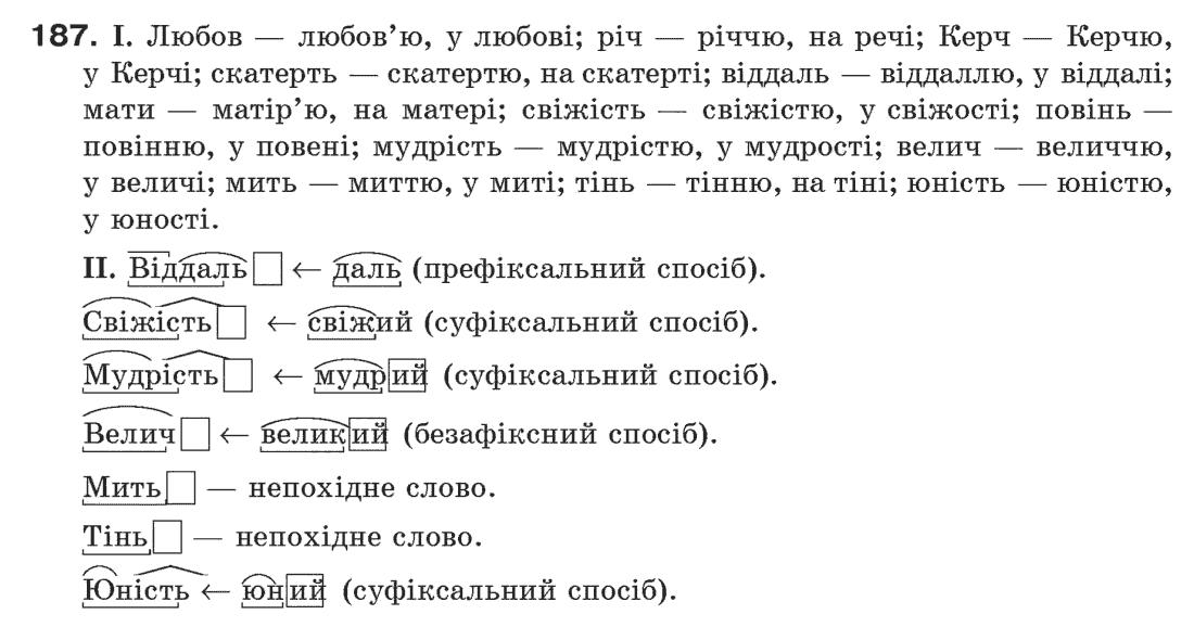 Рідна мова 6 клас М. І. Пентилюк, І. В. Гайдаєнко Задание 187