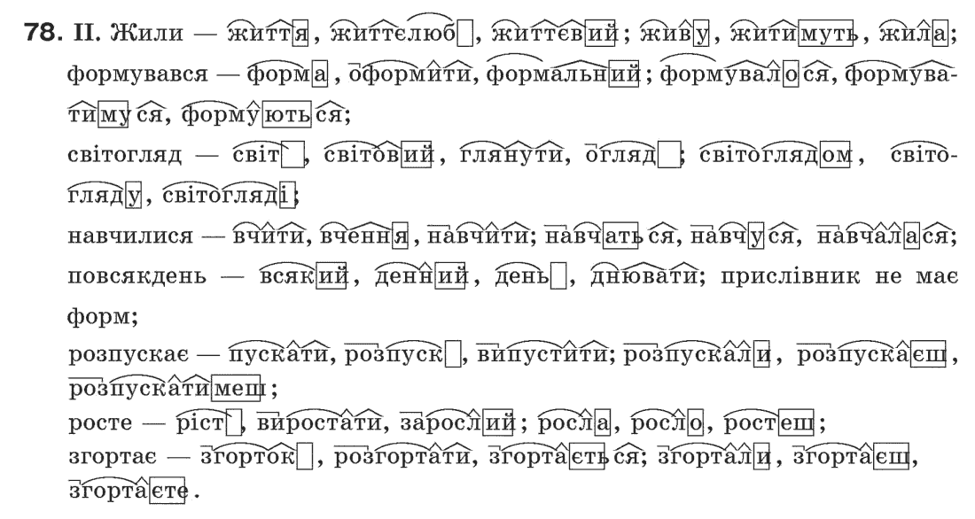 Рідна мова 6 клас М. І. Пентилюк, І. В. Гайдаєнко Задание 78