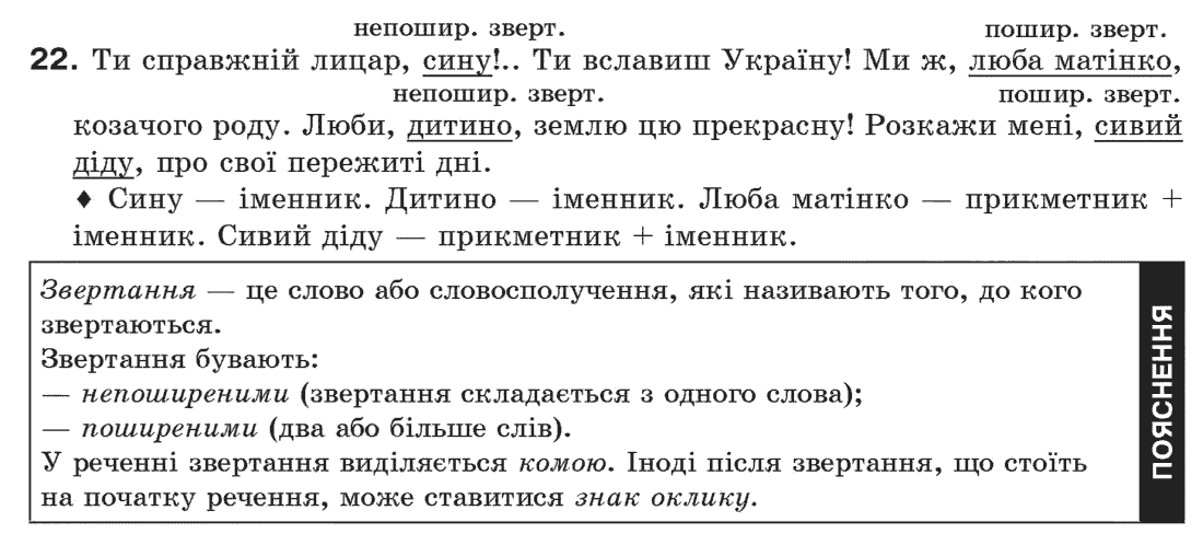 Рідна мова 6 клас О. Глазова, Ю. Кузнецов Задание 22