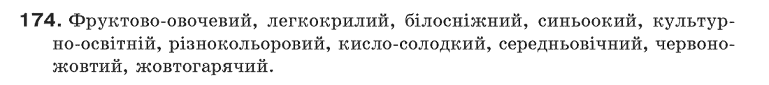 Рідна мова 6 клас С.Я. Єрмоленко, В.Т. Сичова Задание 174