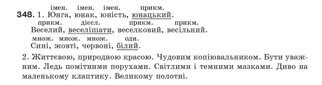 Рідна мова 6 клас С.Я. Єрмоленко, В.Т. Сичова Задание 348