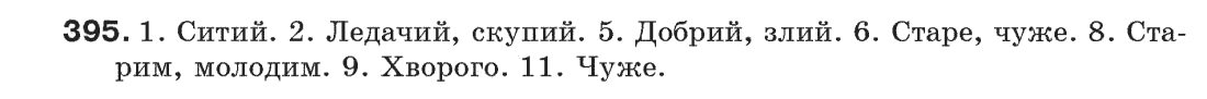 Рідна мова 6 клас С.Я. Єрмоленко, В.Т. Сичова Задание 395