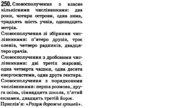 Українська мова 6 клас О.М. Горошкіна, А.В. Нікітіна, Л.О. Попова Задание 250