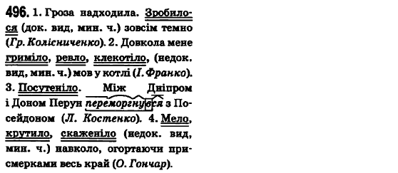 Українська мова 6 клас О.М. Горошкіна, А.В. Нікітіна, Л.О. Попова Задание 496