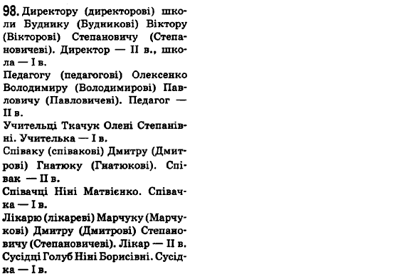 Українська мова 6 клас О.М. Горошкіна, А.В. Нікітіна, Л.О. Попова Задание 98