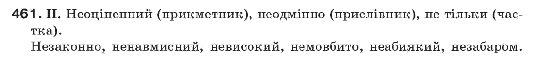 Рідна мова 7 клас М.I. Пентилюк, I.В. Гайдаєнко Задание 461