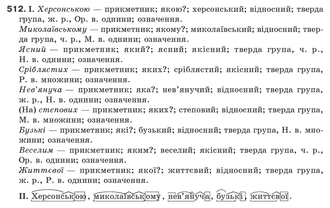 Рідна мова 7 клас М.I. Пентилюк, I.В. Гайдаєнко Задание 512